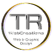 circular logo for TRWebCreations Web and Graphic Design